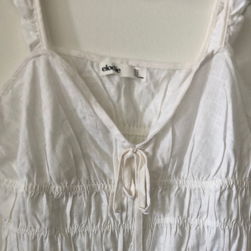 White Ruffled Top - Picture 2 of 6